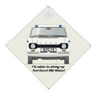 Ford Escort MkI Mexico 1970-74 (Blue) Car Window Hanging Sign